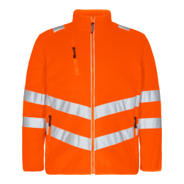 Safety orange Fleecejacke | Größe: L