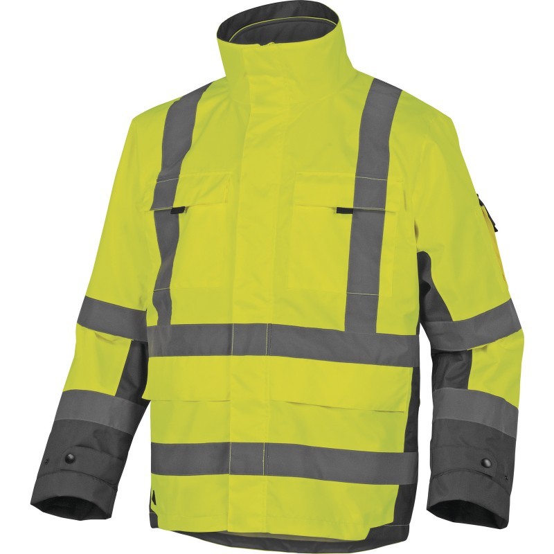 Regenparka Tarmac fluo gelb-grau | Größe: 3XL