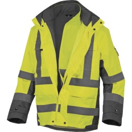 Regenparka Tarmac fluo gelb-grau | Größe: 3XL