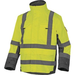 Regenparka Tarmac fluo gelb-grau | Größe: S