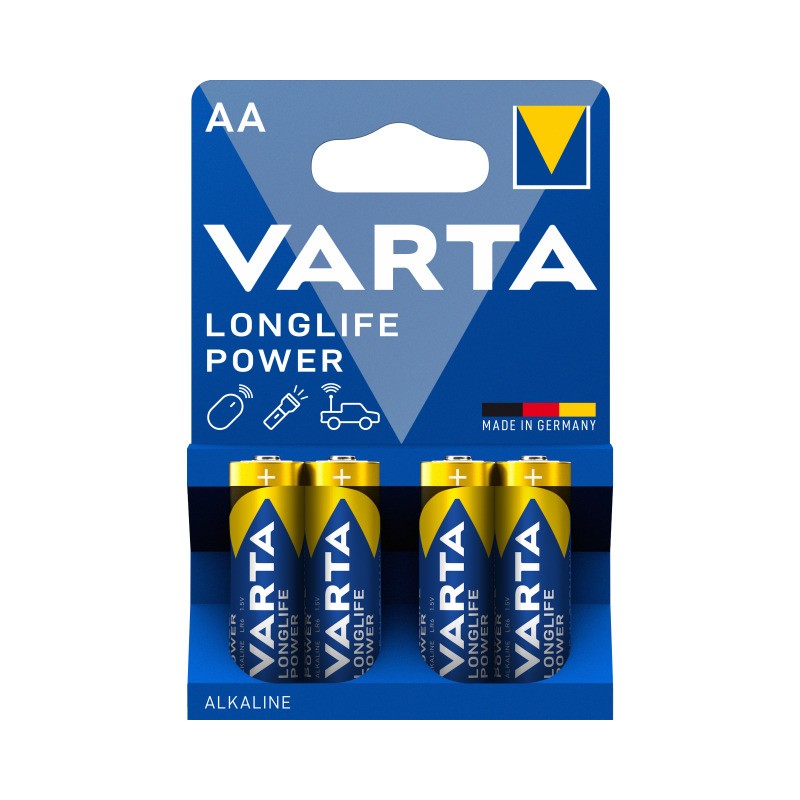 Piles LR6 Varta AA Longlife Power 1.5V Blister de 4