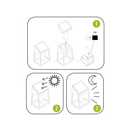 Solarbetriebene LED-Wandleuchte, Filament-Effekt