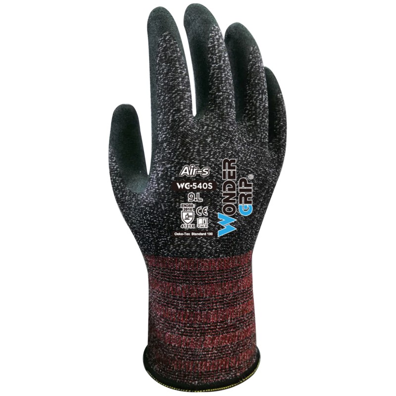 Gants de sécurité noir WG-540S Air-S Wonder Grip | Taille M/8