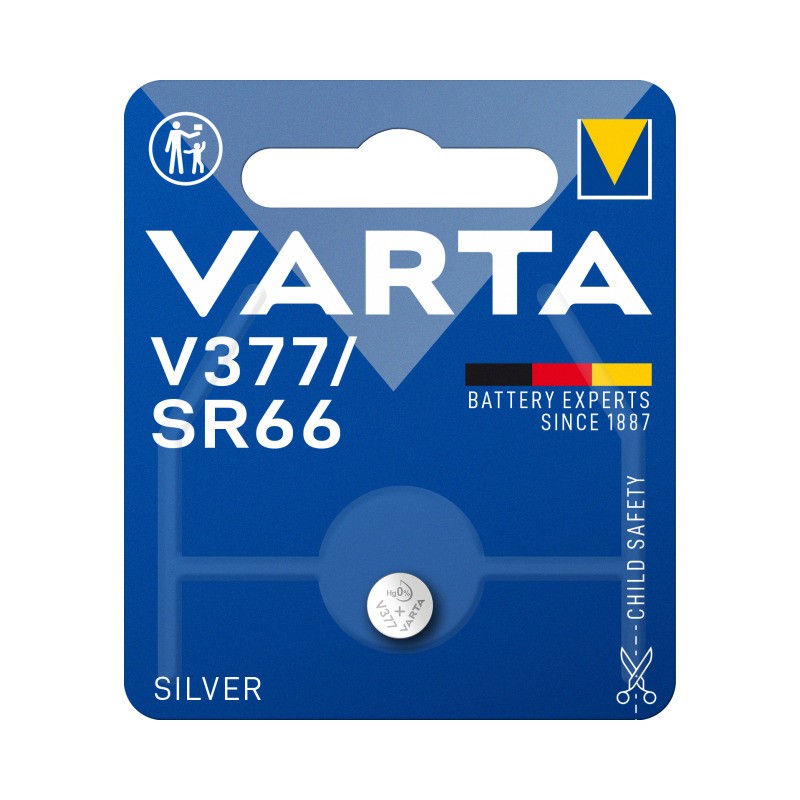 VARTA SILVER PILE BOUTON V377/SR66 BLISTER 1