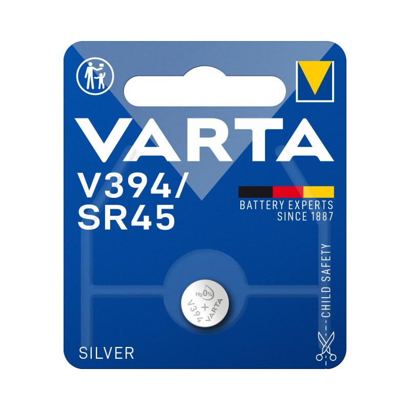 VARTA SILVER PILE BOUTON V394/SR45 BLISTER 1