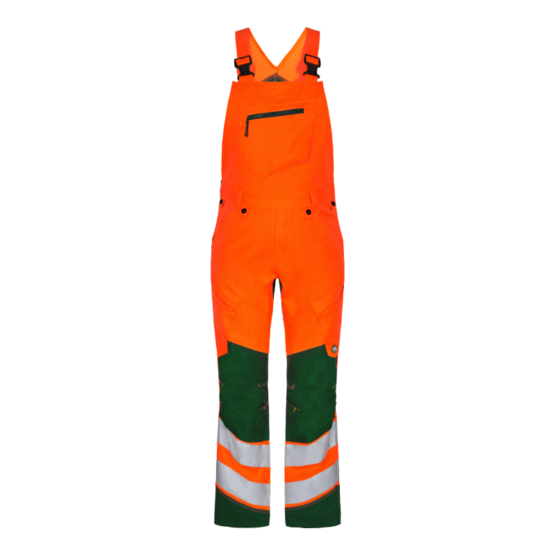 Cotte à bretelles Safety - Orange/vert | Taille : 54 
