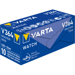 V364/SR60 Pile bouton VARTA SILVER