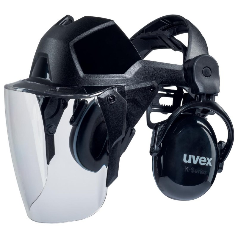 Visière uvex pheos faceguard en polycarbonate avec protection auditive