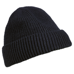 Bonnet d\'Hiver tricoté en acrylique noir, bordure retroussée, | taille unique