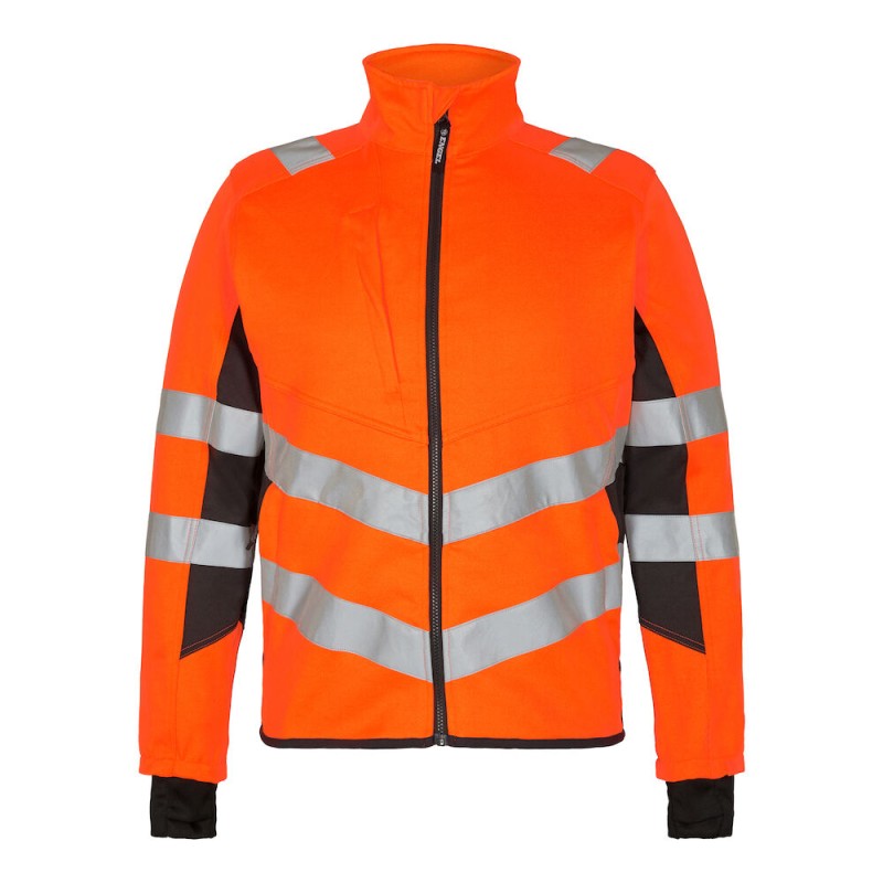 Arbeitsjacke safety orange/grau | Größe: XL