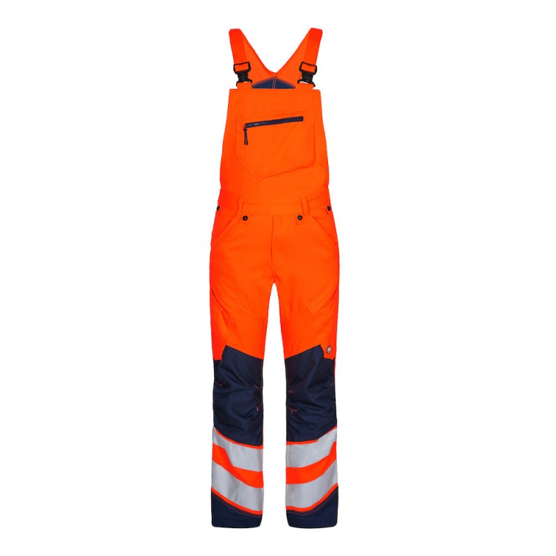 Safety Latzhose - Orange/Blau | Größe : 42