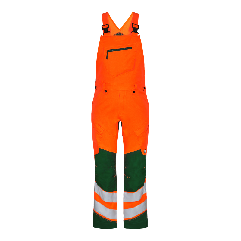 Cotte à bretelles Safety - Orange/vert | Taille : 48